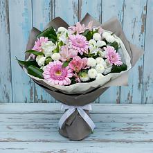 Букет цветов из:  Герберы, Альстромерии и Хризантемы #REPLACE_PRED# Кизляре Республики Дагестан