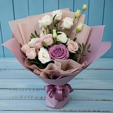 Букет цветов из:  Розы и Лизиантусы в Кизляре Республики Дагестан