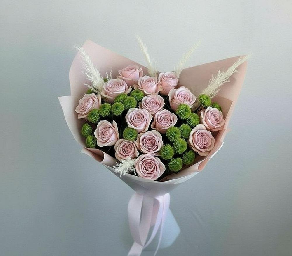 Букет цветов из: Розы и Хризантемы в Кизляре Республики Дагестан