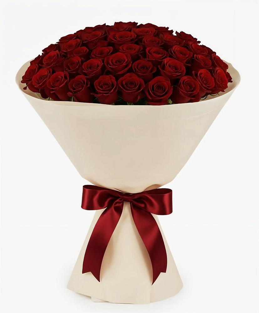 Букет 101 Бордовая роза Блэк Бакарра в Кизляре Республики Дагестан